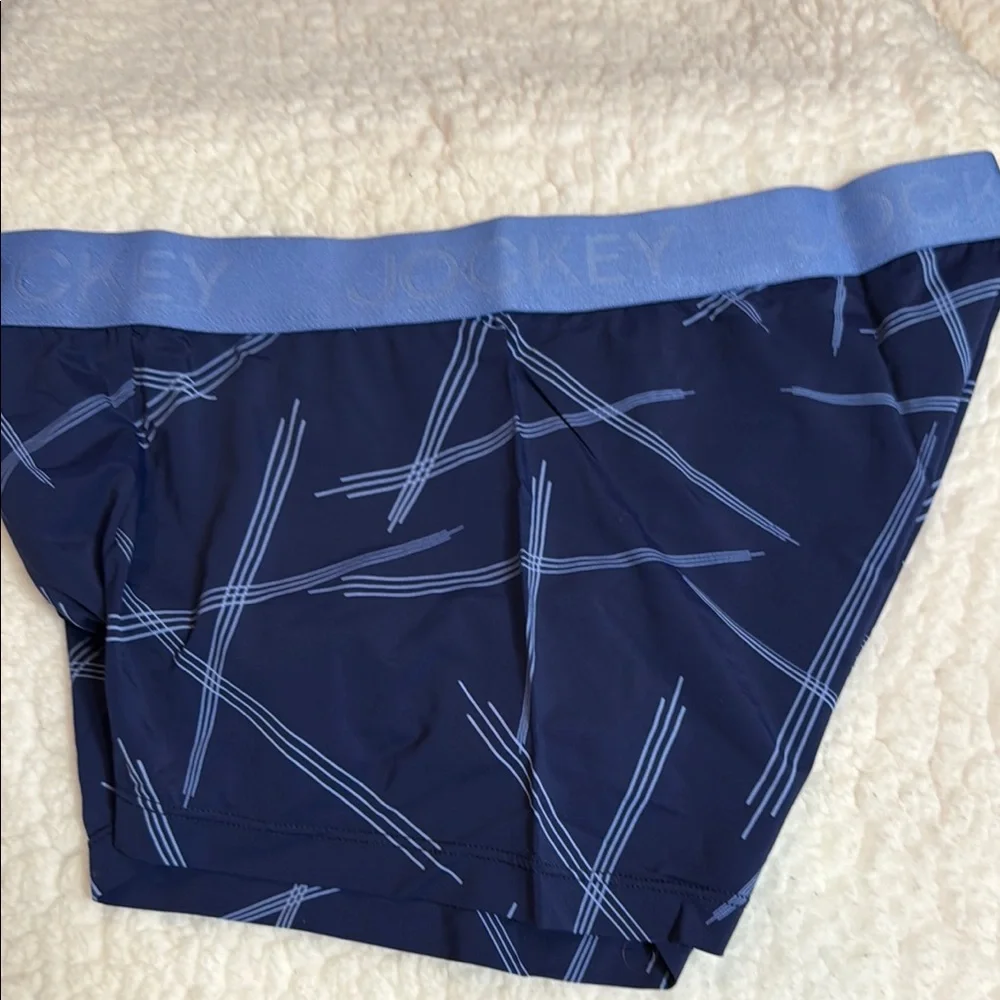Jockey Blue Performance Boxer Brief Trunks with Geometric Design - Picture 6 of 8